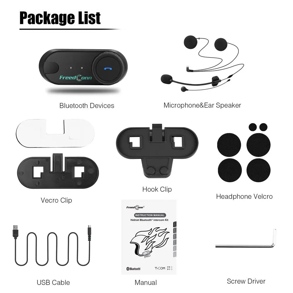 Freedconn T-Com VB - Intercomunicador Bluetooth